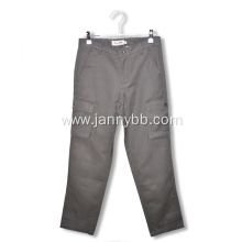 100% cotton grey cargo pants